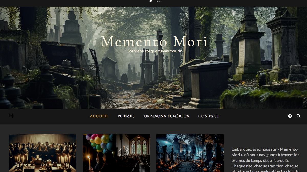 Memento Mori • Souvienstoi que tu vas mourir