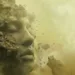 Visuel symbolique représentant une fusion entre visage humain et ruine urbaine, évoquant la décomposition du monde dans l’ombre et l’IA, univers de Dysthymus sur Memento-mori.