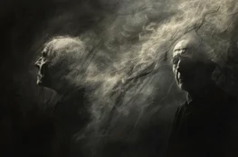 Illustration symbolique de Cocoon montrant des visages vieillissants se dissolvant dans l’ombre, illustrant pourquoi Cocoon refuse de regarder la mort en face, en contradiction avec l’esprit Memento-mori.