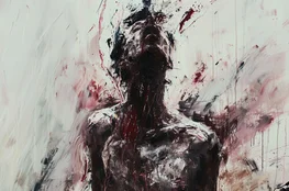 Illustration expressionniste évoquant timecrimes et la dimension Memento-mori d’une boucle temporelle tragique.