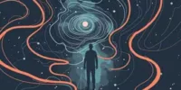 Illustration symbolique du film Cloud Atlas, montrant une silhouette humaine reliée au temps et à la mémoire – Cloud Atlas analyse film dans une perspective Memento-mori.