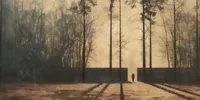 Illustration inspirée de Tuck Everlasting, montrant une silhouette solitaire dans une forêt figée, symbolisant l’immortalité comme piège existentiel, dans l’esprit Memento-mori.