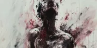 Illustration expressionniste évoquant timecrimes et la dimension Memento-mori d’une boucle temporelle tragique.